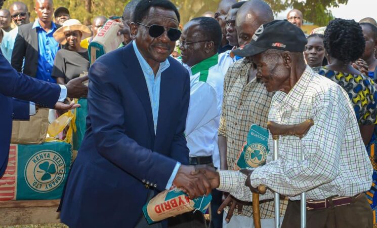Siaya County Governor James Orengo Distributes 158 tons of Certified Seeds Worth kshs40 million