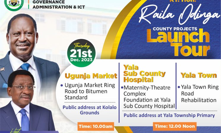 Rt. Hon. Raila Odinga's Development Tour of Siaya County