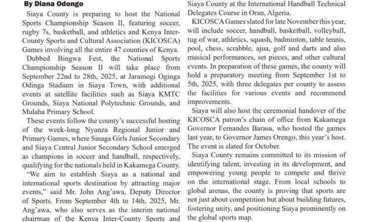 Siaya Magazine September 2025  Edition