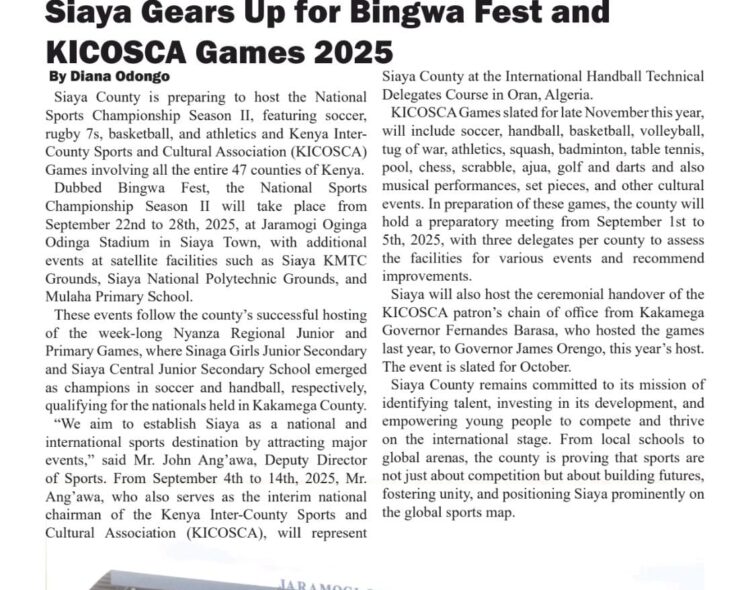 Siaya Magazine September 2025  Edition
