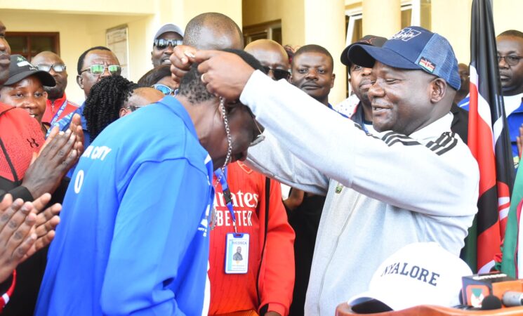 GOV. ORENGO RECEIVES CHAIN OF AUTHORITY FOR 12TH KICOSCA GAMES