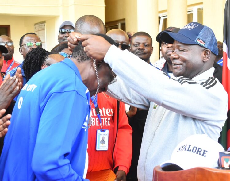 GOV. ORENGO RECEIVES CHAIN OF AUTHORITY FOR 12TH KICOSCA GAMES