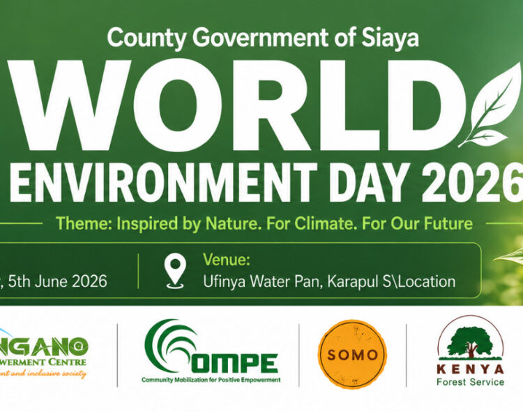 Ufinya Dam to Host Siaya’s World Environment Day 2026 Celebrations