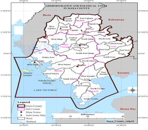 Administrative and political units in Siaya County